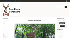 Desktop Screenshot of deerfencecanada.com